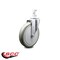 Service Caster 6 Inch Gray Polyurethane Wheel Swivel 3/4 Inch Square Stem Caster SCC SCC-SQ20S614-PPUB-GRY-34 - alternate 5